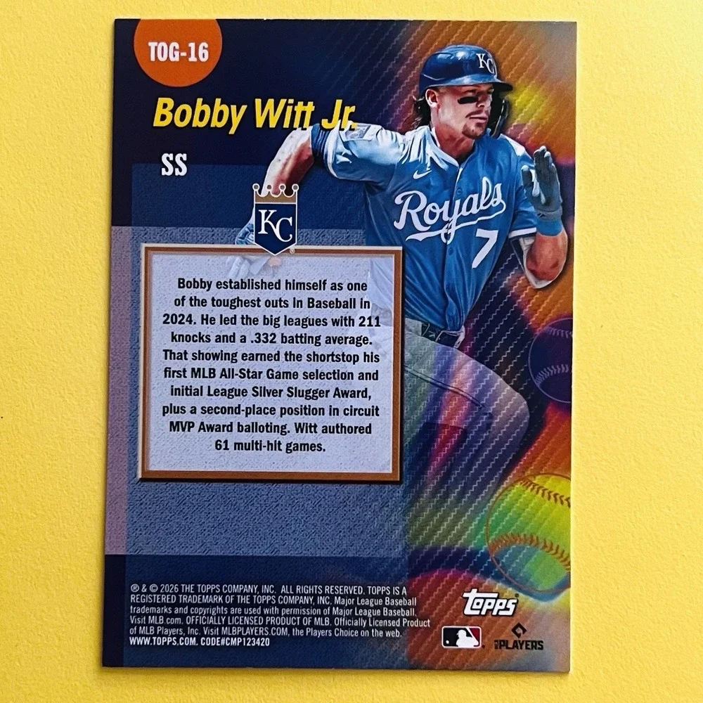2026 Topps Bobby Witt Jr.‎ TOG-16 Titans of the Game Kansas City Royals